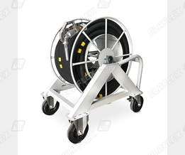 Movable Storage Hose Reel with manual rewind system white, HD 38, ZV 400