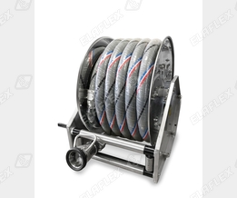 Stainless steel Hose Reel spring rewind black, FEP 38, DDC-M 50 SS