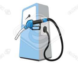 Icon / Clipart<br />Petrol Station Dispenser Pump & Nozzle (blue)