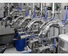 Manifold for incoming media, chemical industry