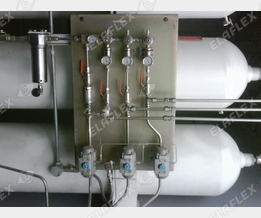 Oasis 'Priority Panel' with ball valves for CNG refuelling