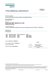 DNVType Examination Certificate
Fuelling HosesXHD / XTW / LTW